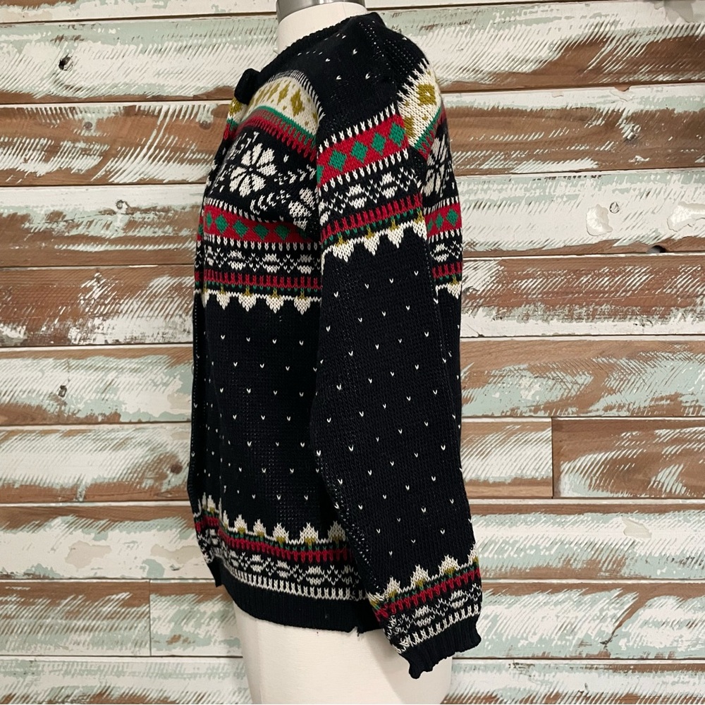 Vintage FIGGJO Ski Snowboard Ladies Cardigan SWEATER 100% Virgin Wool Norway - Picture 4 of 9